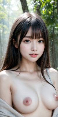 ヌーディストフォレスト!深緑で露出された美女たちの美しい裸体の神秘:エロ画像61枚