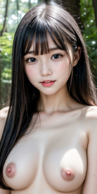 ヌーディストフォレスト!深緑で露出された美女たちの美しい裸体の神秘:エロ画像61枚