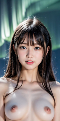 オーロラ×美女ヌード!極寒の地でオーロラが引き立てる煌めく裸体のエロティカ:エロ画像47枚