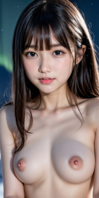 オーロラ×美女ヌード!極寒の地でオーロラが引き立てる煌めく裸体のエロティカ:エロ画像47枚