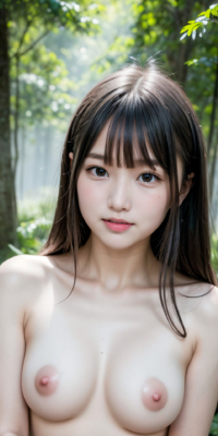 ヌーディストフォレスト!深緑で露出された美女たちの美しい裸体の神秘:エロ画像61枚