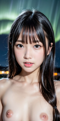 オーロラ×美女ヌード!極寒の地でオーロラが引き立てる煌めく裸体のエロティカ:エロ画像47枚