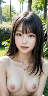 ヌーディストフォレスト!深緑で露出された美女たちの美しい裸体の神秘:エロ画像61枚