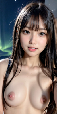 オーロラ×美女ヌード!極寒の地でオーロラが引き立てる煌めく裸体のエロティカ:エロ画像47枚