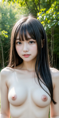 ヌーディストフォレスト!深緑で露出された美女たちの美しい裸体の神秘:エロ画像61枚