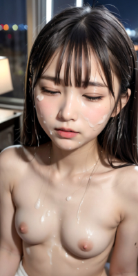 貧乳美少女の顔射初体験!ロリ顔にぶっかけられた禁断の白いザーメン:エロ画像144枚