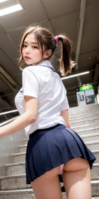 女子校生の恥ずかしい階段盗撮!ミニスカートから覗くわざと?なパンチラ誘惑:エロ画像51枚