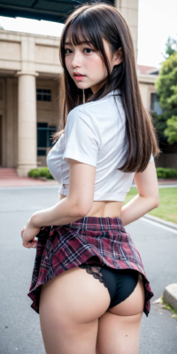 女子校生の禁断の野外セックス!大胆露出と興奮の美少女:エロ画像54枚