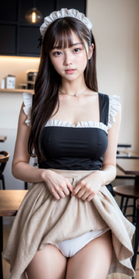 おっぱいおまんこ丸出しメイドカフェ!えちえち出血大サービス:エロ画像42枚