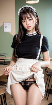 おっぱいおまんこ丸出しメイドカフェ!えちえち出血大サービス:エロ画像42枚