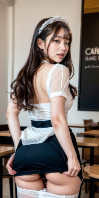 おっぱいおまんこ丸出しメイドカフェ!えちえち出血大サービス:エロ画像42枚