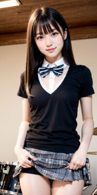 軽音部JKのAIエロ画像特集!情熱的な女子校生の淫乱活動