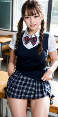 【超リアル実写風AI動画】SSS級美少女JKの乳揺れヌード生脱ぎ初撮り