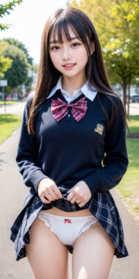 【超リアル実写風AI動画】SSS級美少女JKの乳揺れヌード生脱ぎ初撮り