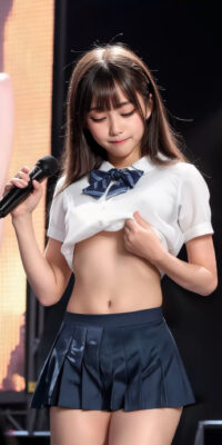 【AIエロ動画】女子高生アイドルのストリップダンス&オナニー・SEXショー【次世代AV】